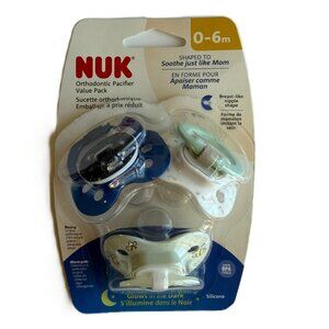 5 / $10 | NUK Orthodontic Pacifiers, 0-6 Months, 3 Pack
